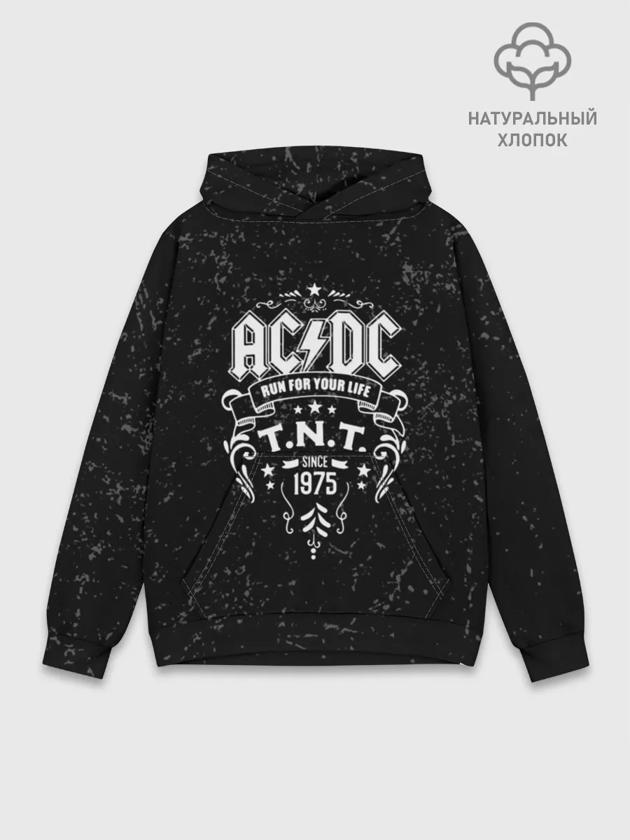 Худи мужской база хлопок / AC/DC run for your life