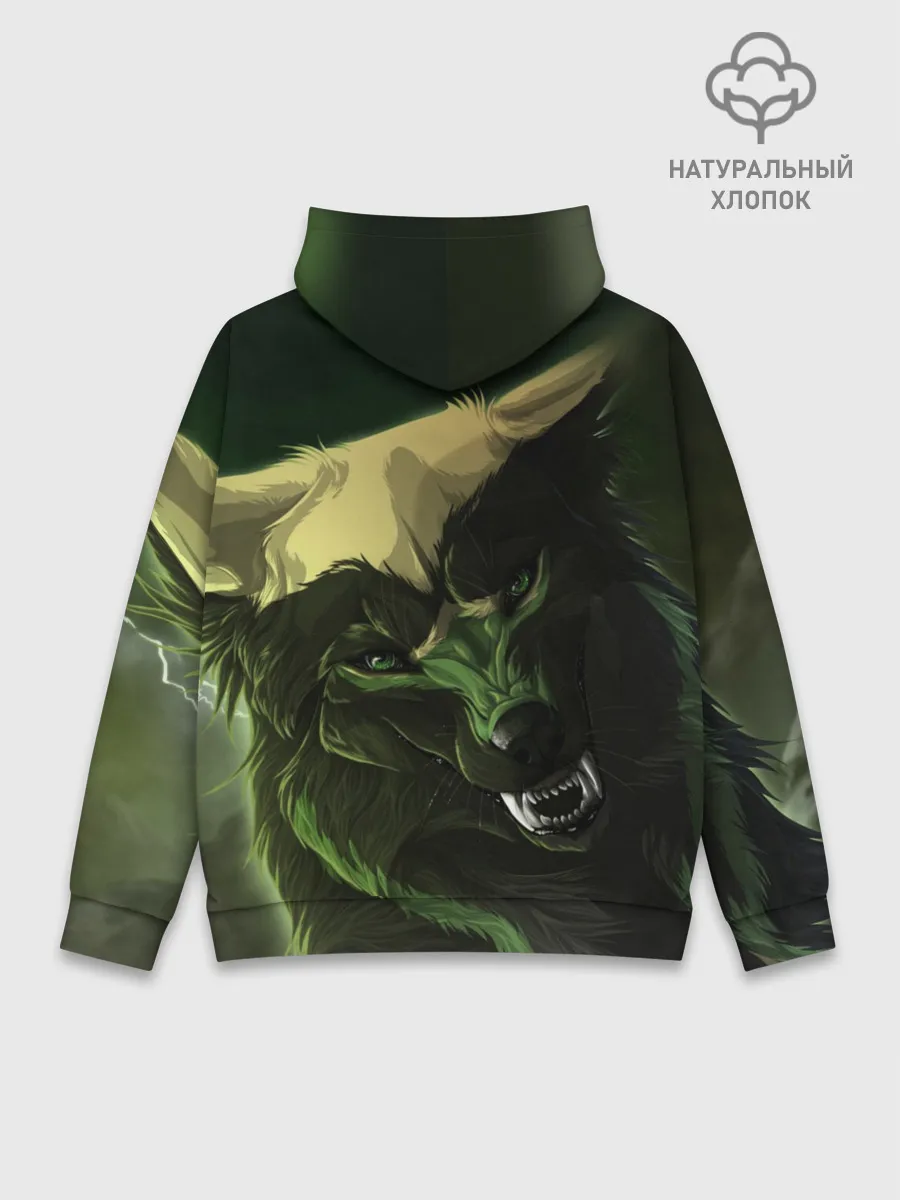 Худи мужской база хлопок / Дикий хищник