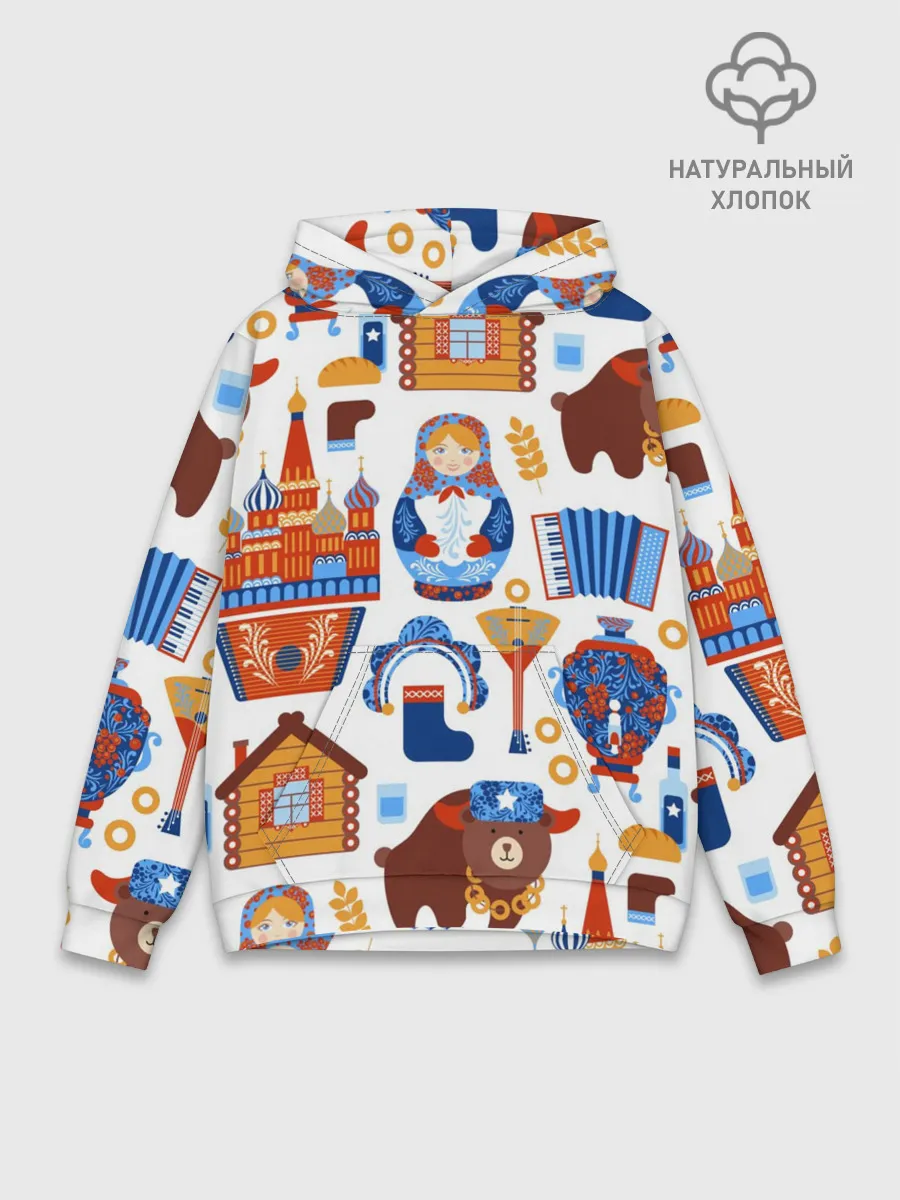 Худи мужской база хлопок / Традиционный поп арт