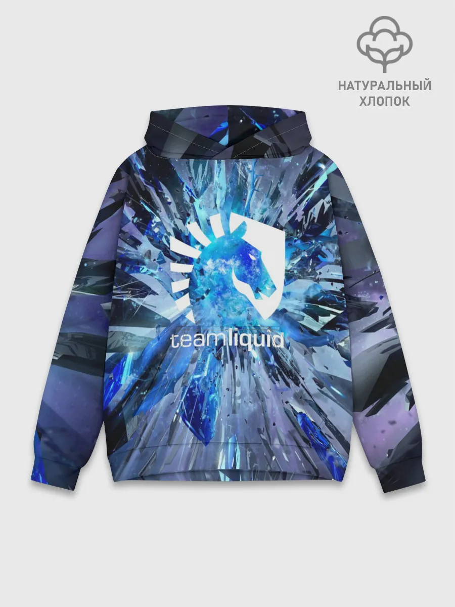 Худи мужской база хлопок / TEAM LIQUID E-SPORT
