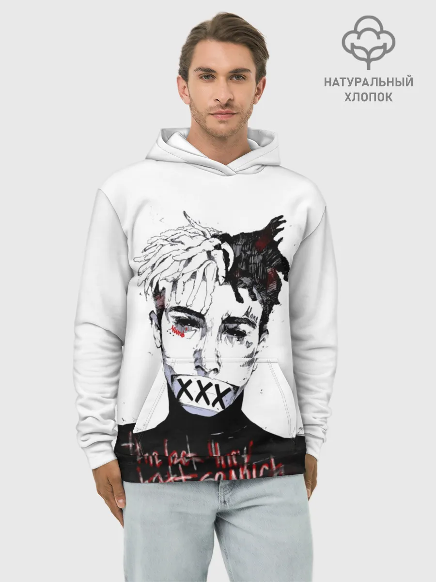 Худи мужской база хлопок / xxxtentacion
