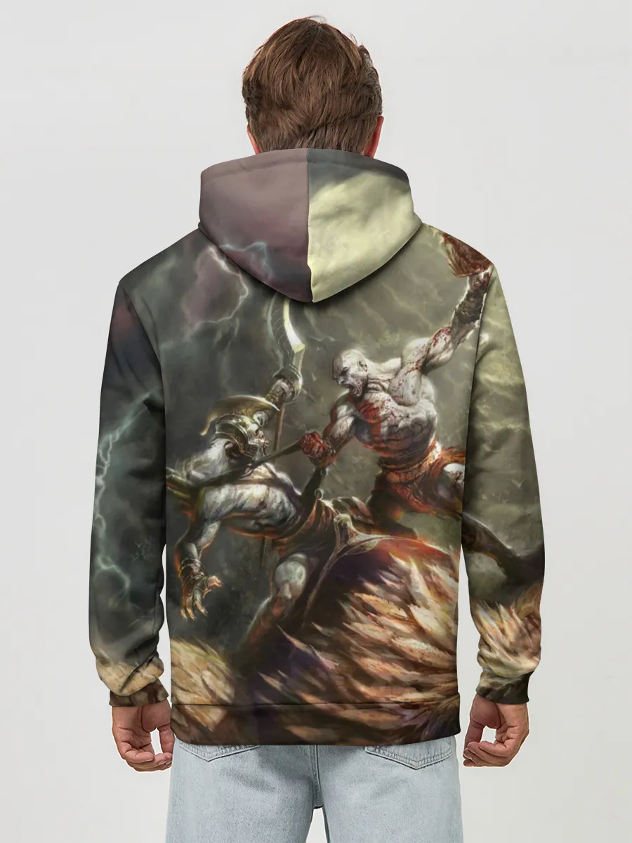 Худи мужской база хлопок / Бог войны