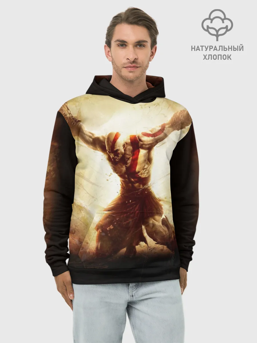 Худи мужской база хлопок / God of War