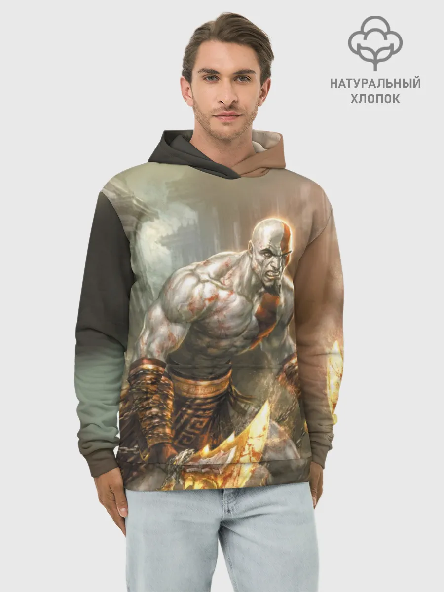 Худи мужской база хлопок / God of War
