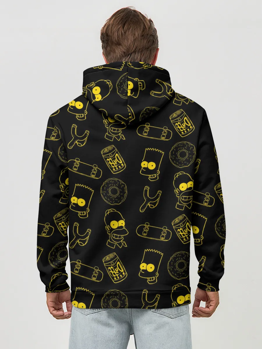 Худи мужской база хлопок / Барт и Гомер