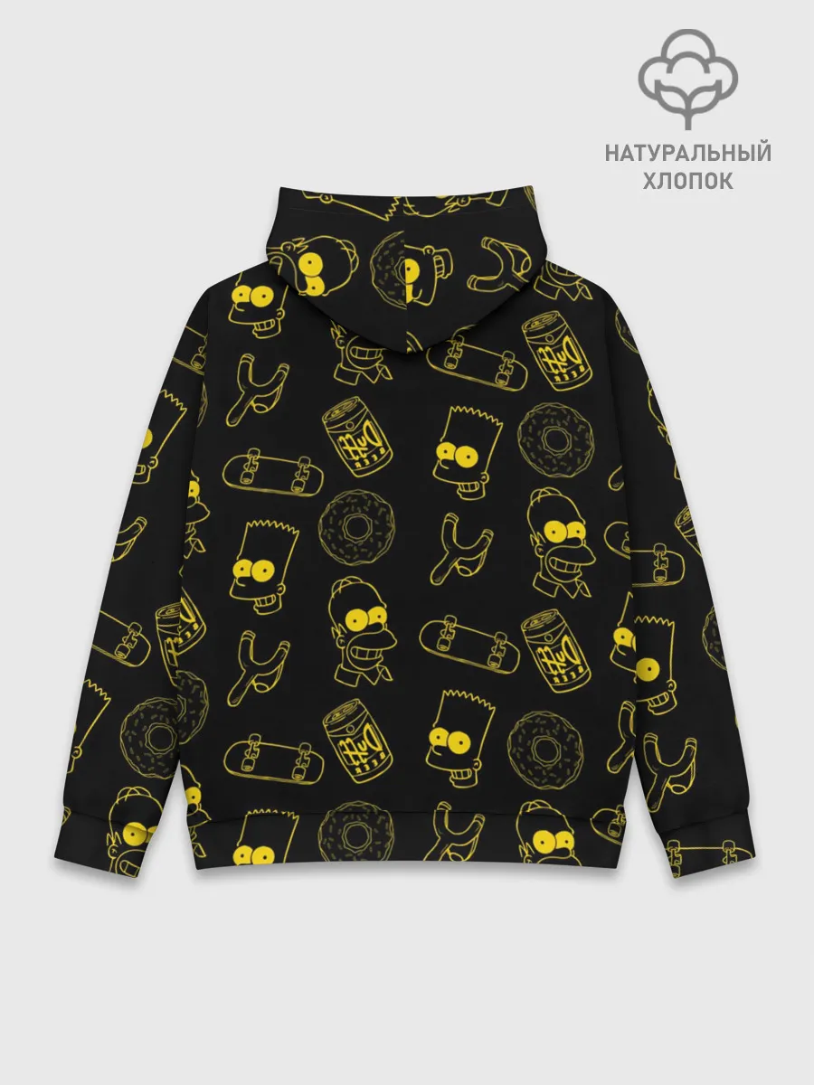 Худи мужской база хлопок / Барт и Гомер