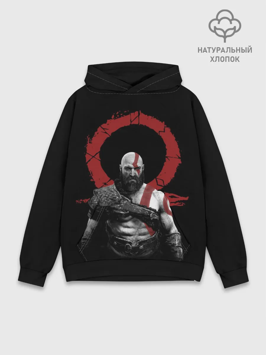 Худи мужской база хлопок / God of War 4