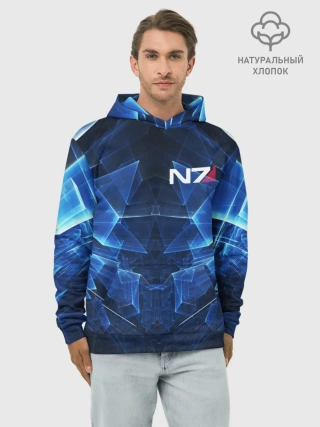 Худи мужской база хлопок / MASS EFFECT N7 | МАСС ЭФФЕКТ Н7