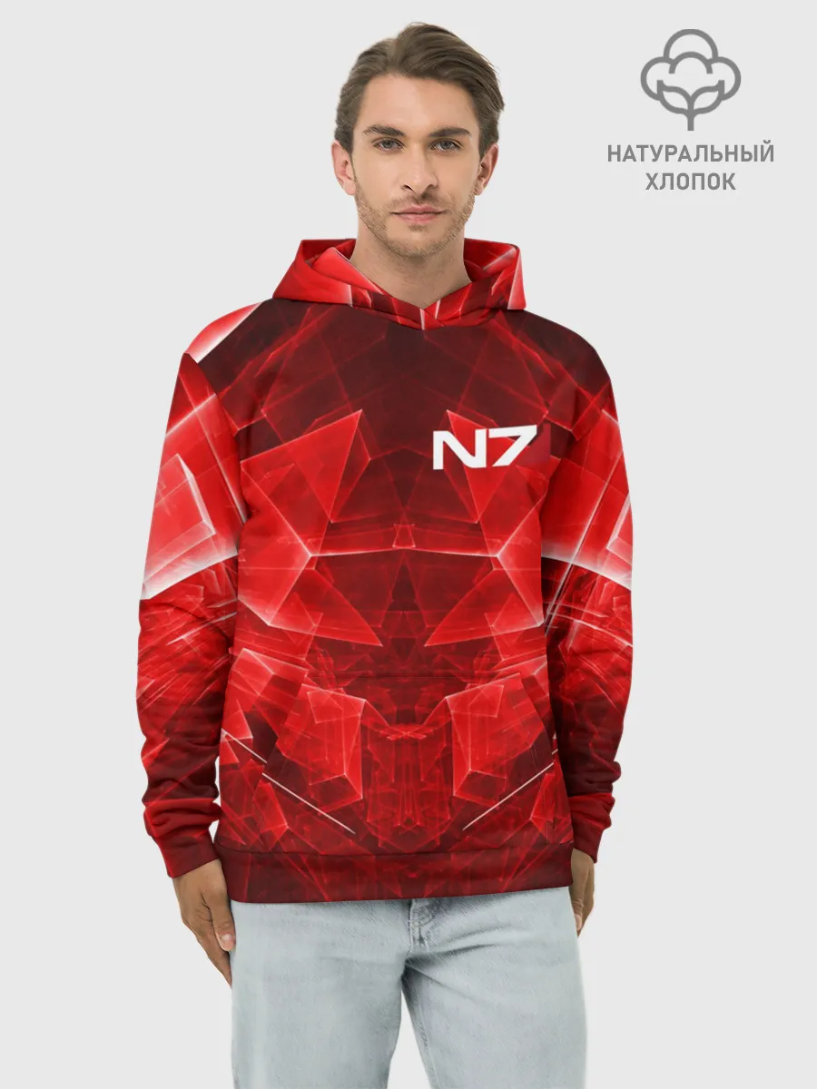 Худи мужской база хлопок / MASS EFFECT N7