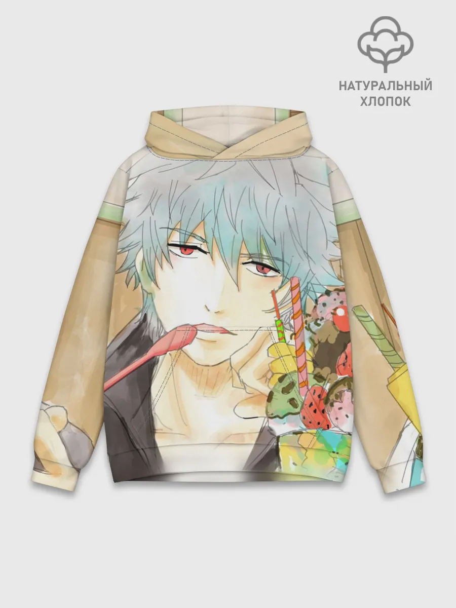 Худи мужской база хлопок / манга Серебряная душа