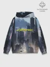 Худи мужской база хлопок / Cyberpunk 2077 city