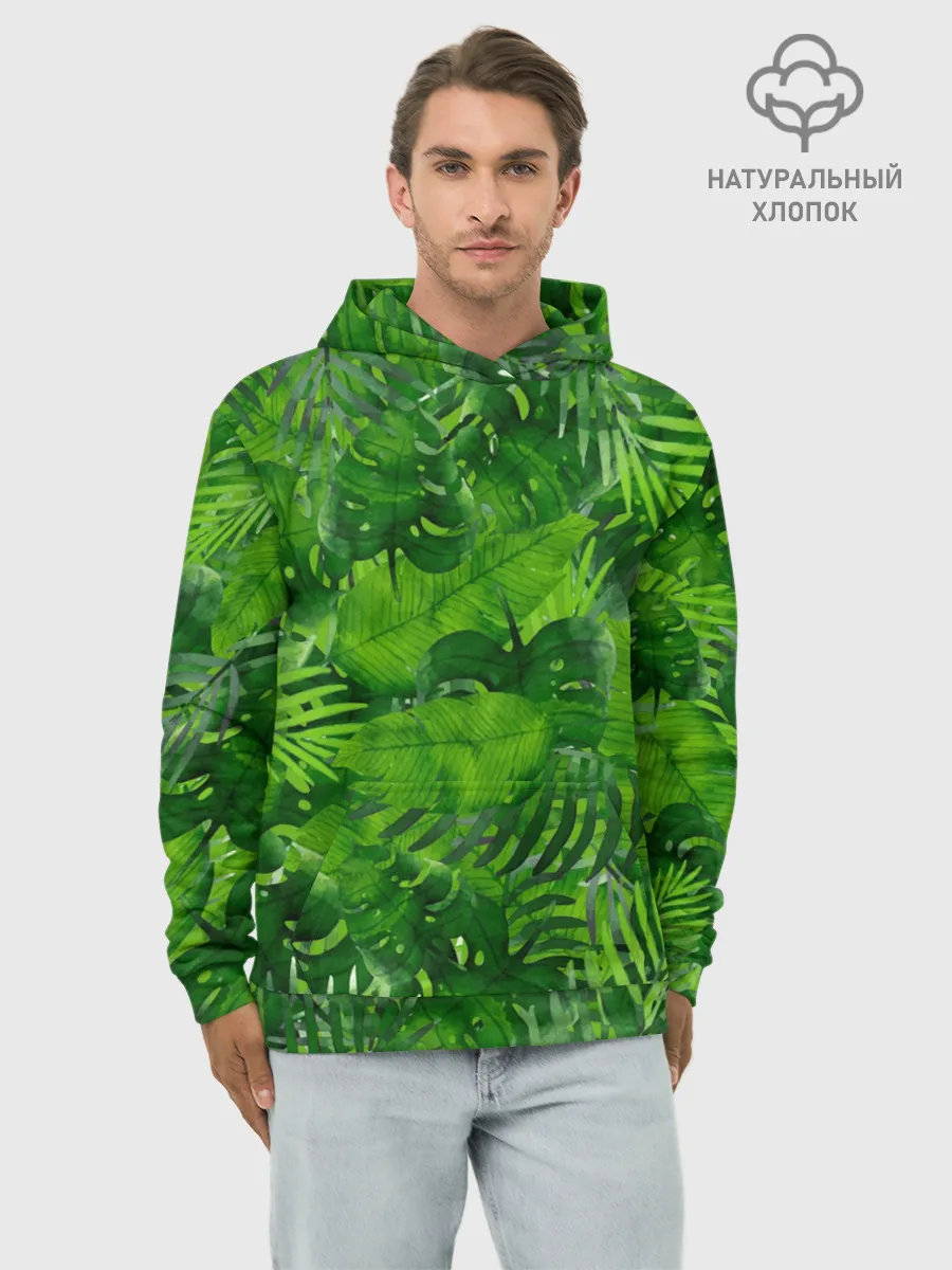 Худи мужской база хлопок / Тропики