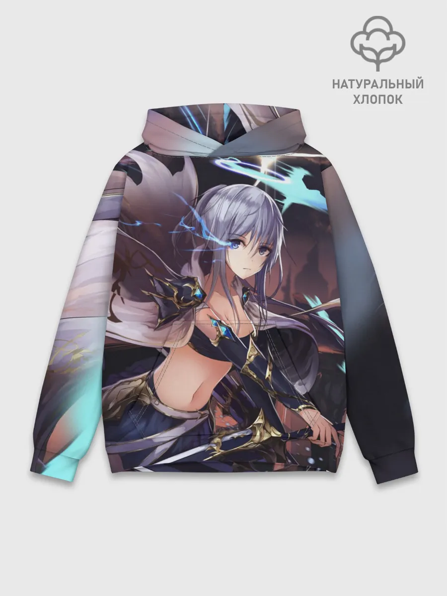 Худи мужской база хлопок / ФЭНТЕЗИ АНИМЕ-ВОИТЕЛЬНИЦА