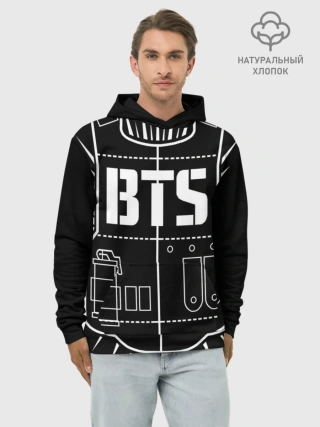 Худи мужской база хлопок / BTS ARMY