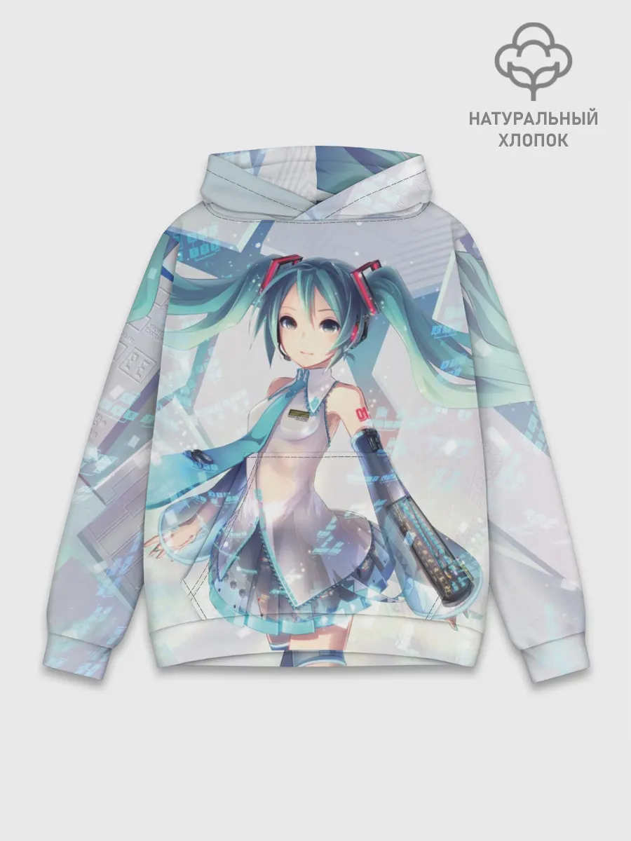 Худи мужской база хлопок / Сияние Мика Хацуне