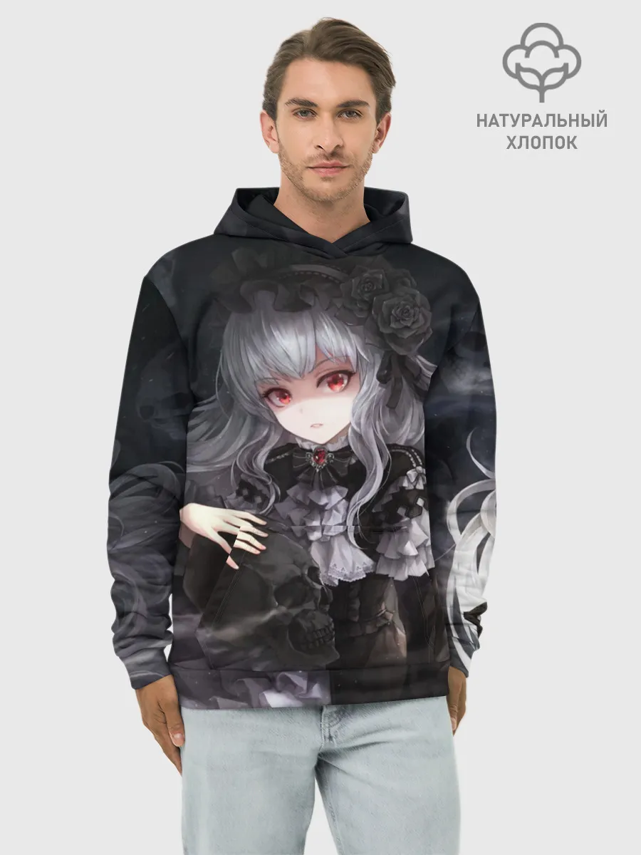 Худи мужской база хлопок / Темная Хатсуне Мику