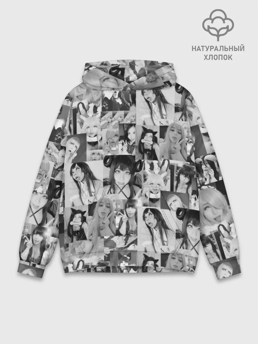 Худи мужской база хлопок / REAL AHEGAO - фото Ахегао