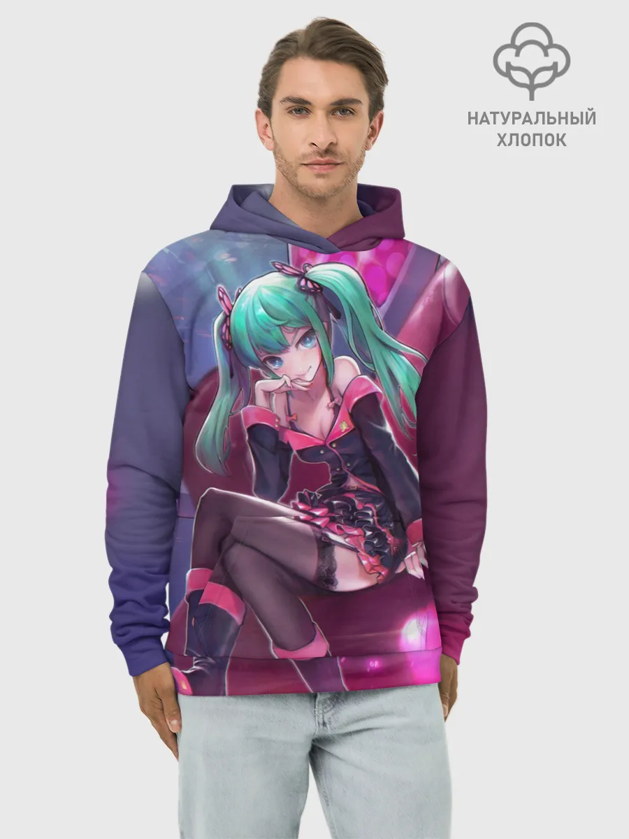 Худи мужской база хлопок / Хатсуне Мику