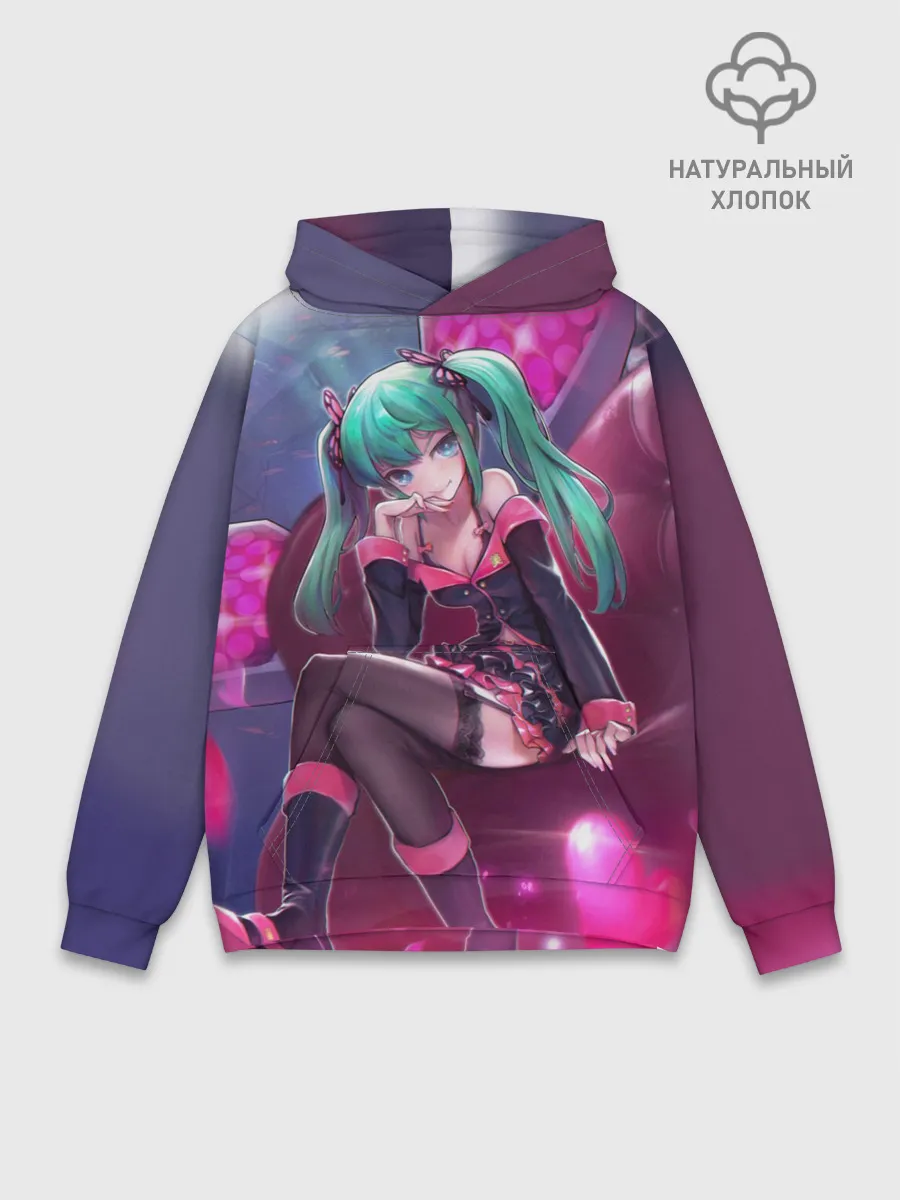 Худи мужской база хлопок / Хатсуне Мику