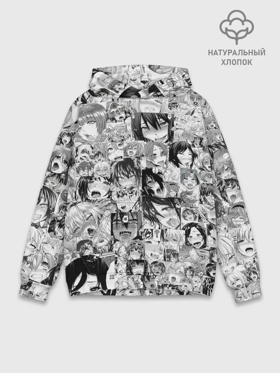 Худи мужской база хлопок / АХЕГАО ЛИЦА | AHEGAO FACES