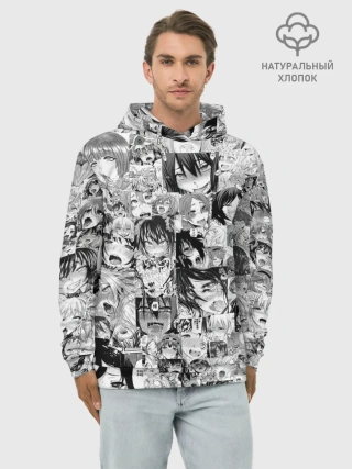 Худи мужской база хлопок / АХЕГАО ЛИЦА | AHEGAO FACES
