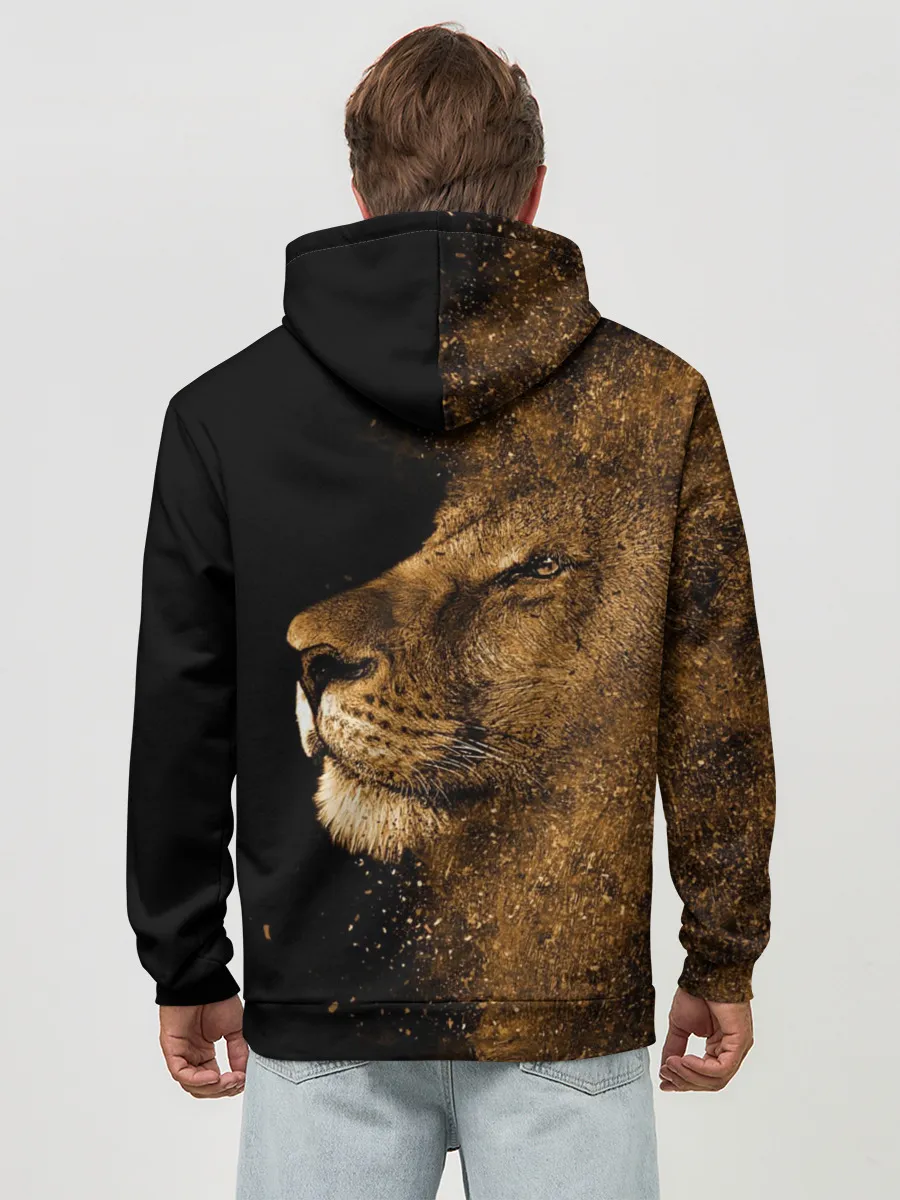 Худи мужской база хлопок / Лев