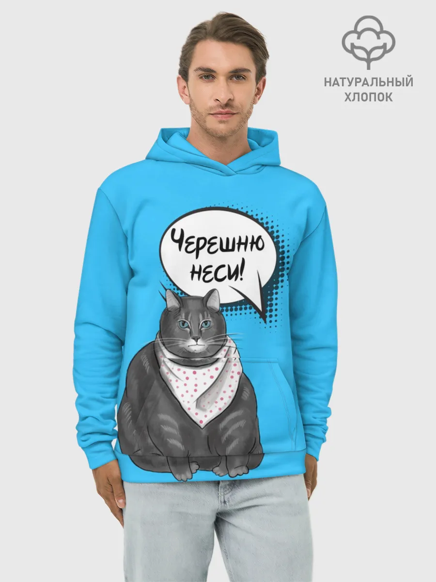 Худи мужской база хлопок / Толстый кот