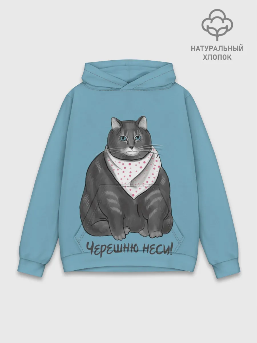 Худи мужской база хлопок / Черешню неси!