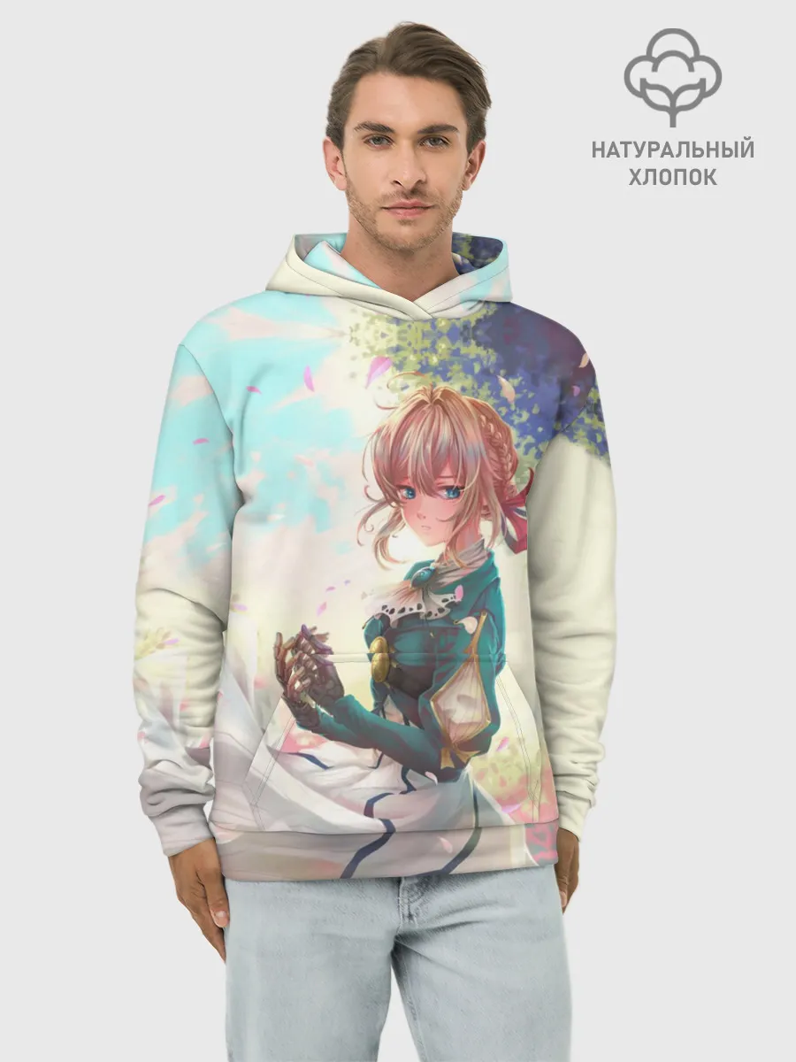 Худи мужской база хлопок / Violet Evergarden_8