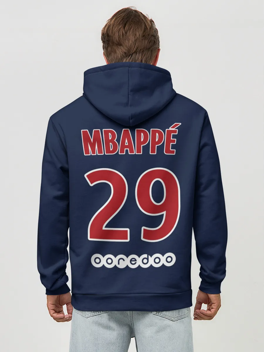 Худи мужской база хлопок / Мбаппе ПСЖ 18-19