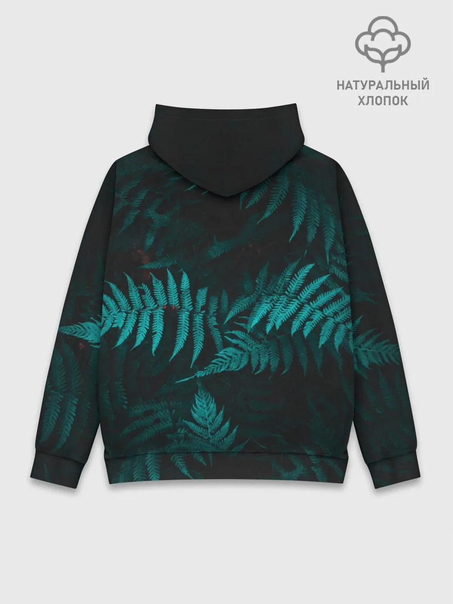 Худи мужской база хлопок / Папоротник