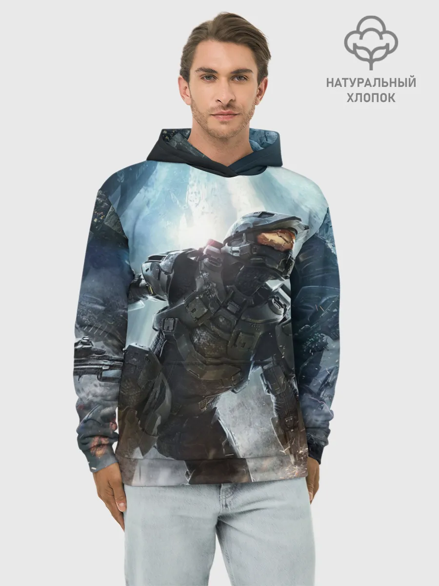 Худи мужской база хлопок / Halo