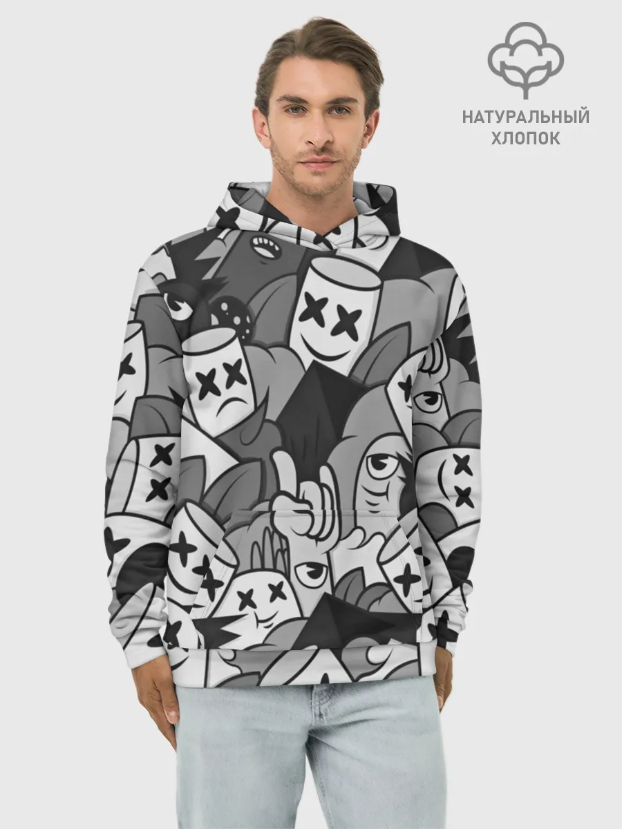 Худи мужской база хлопок / Marshmello