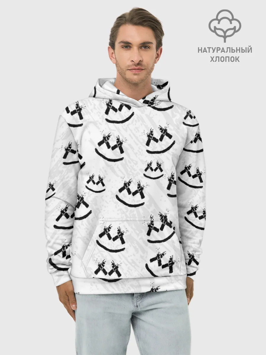 Худи мужской база хлопок / MARSHMELLO PATTERN