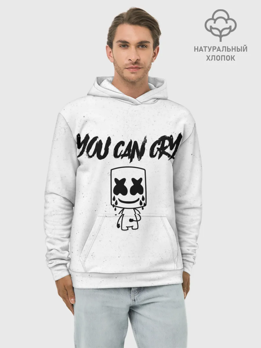 Худи мужской база хлопок / Marshmello. You can cry