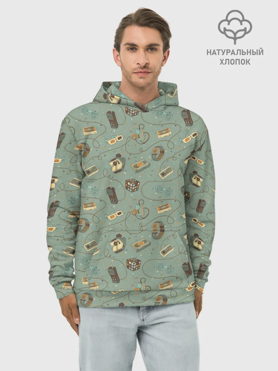 Худи мужской база хлопок / Oldschool pattern