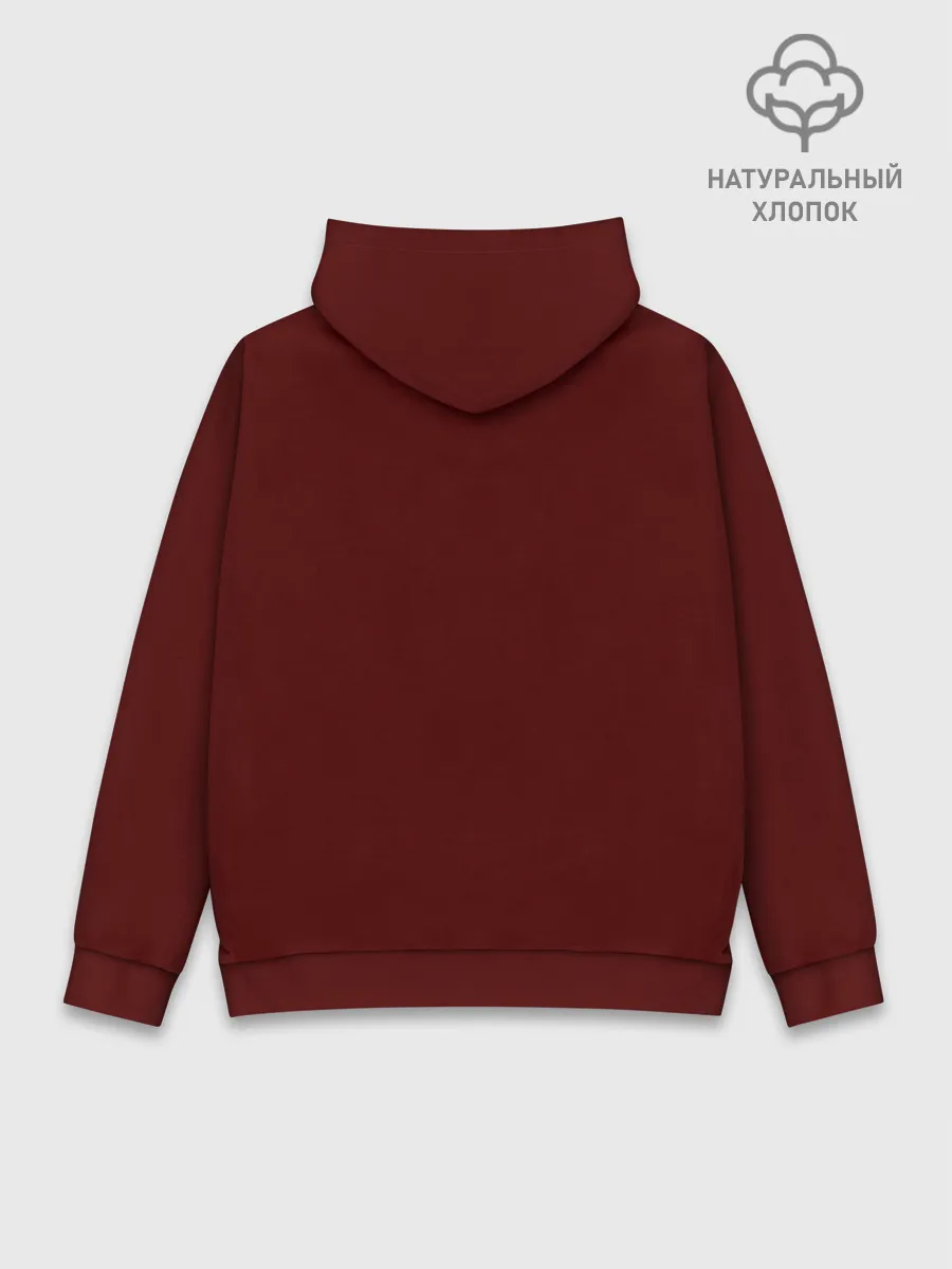 Худи мужской база хлопок / Красная мандала