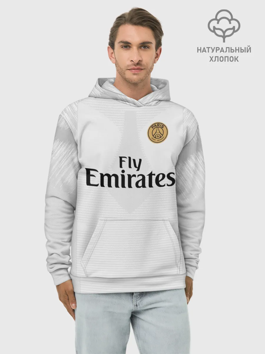 Худи мужской база хлопок / Mbappe away 18-19