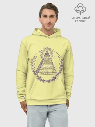 Худи мужской база хлопок / Всевидящее око