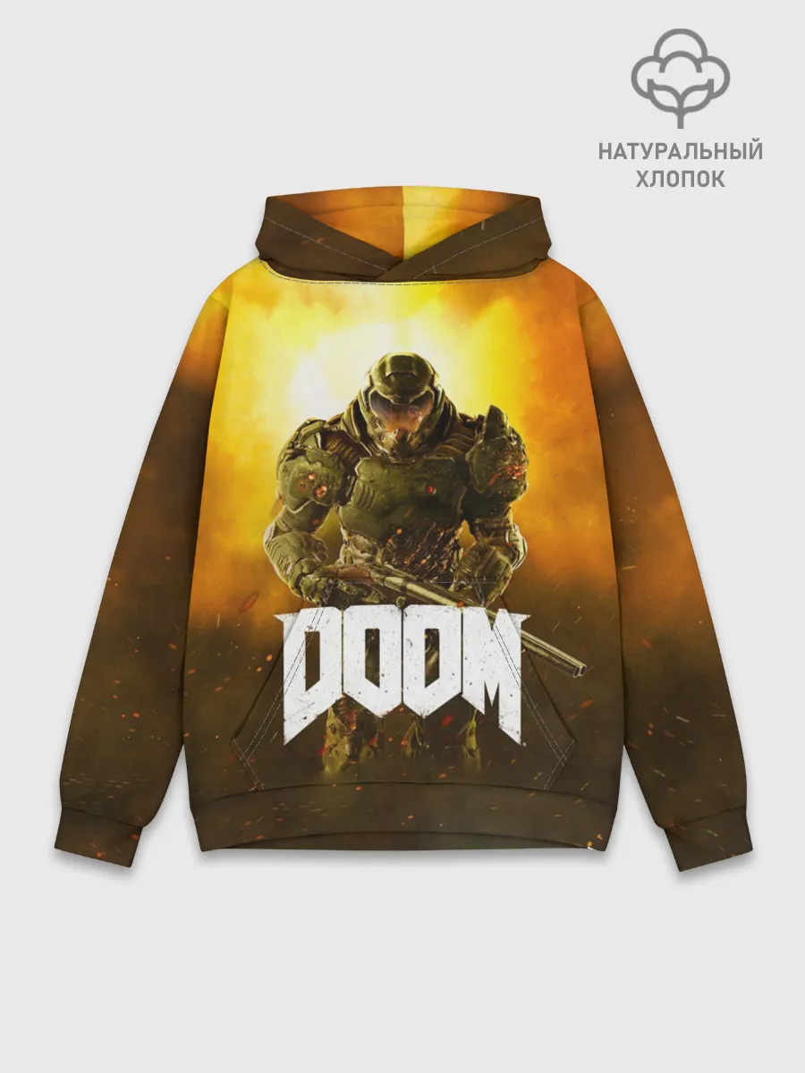 Худи мужской база хлопок / DOOM 2016