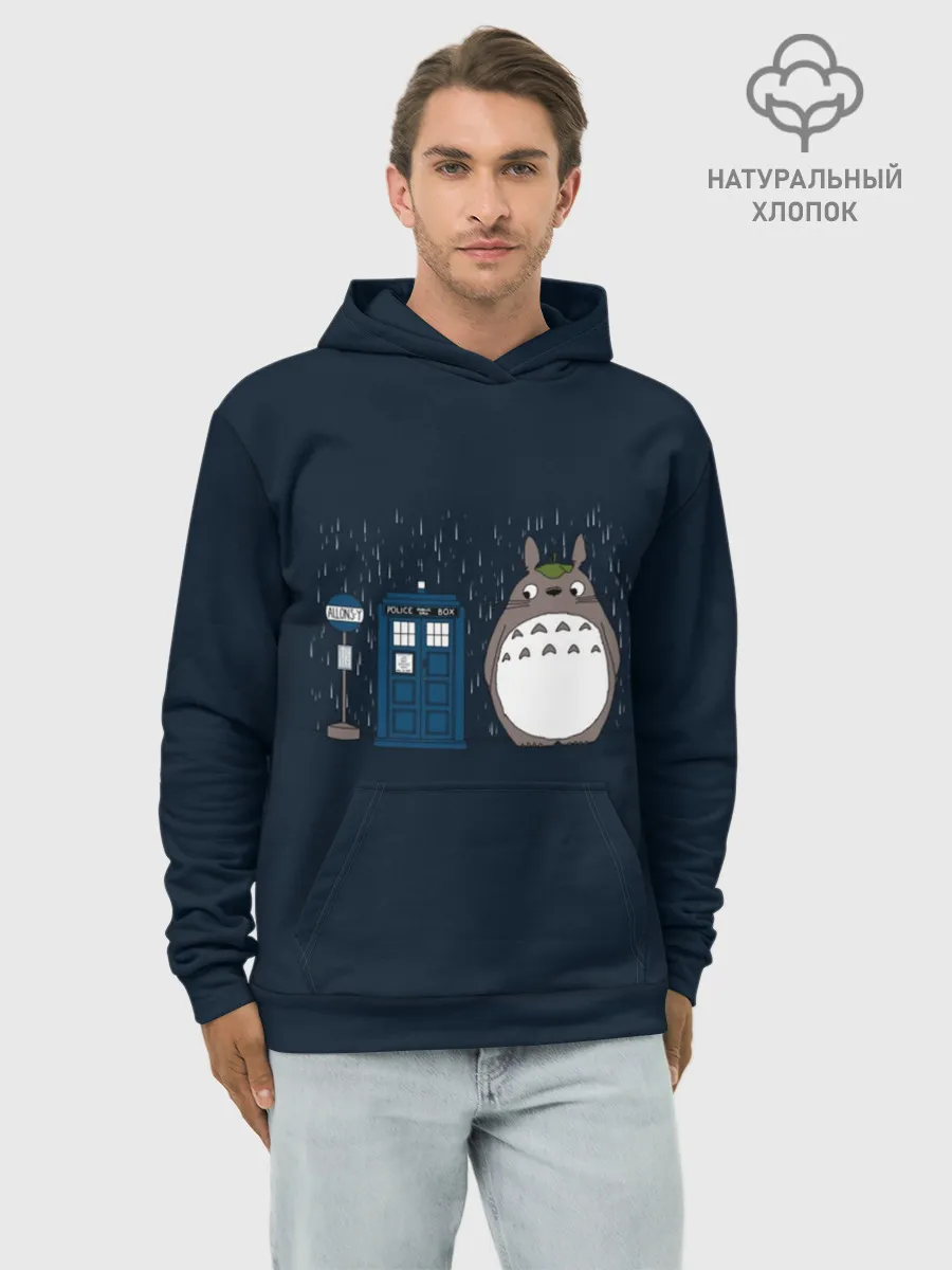 Худи мужской база хлопок / Тоторо и Тардис