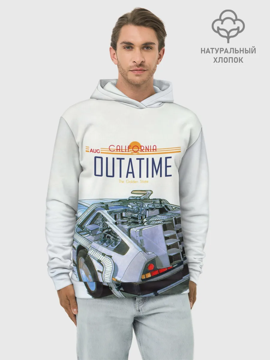 Худи мужской база хлопок / De Lorean Outatime