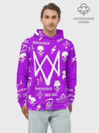 Худи мужской база хлопок / WATCH DOGS 2