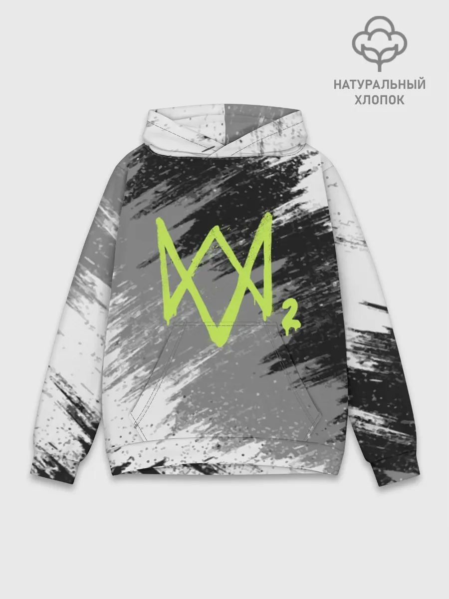 Худи мужской база хлопок / WATCH DOGS 2