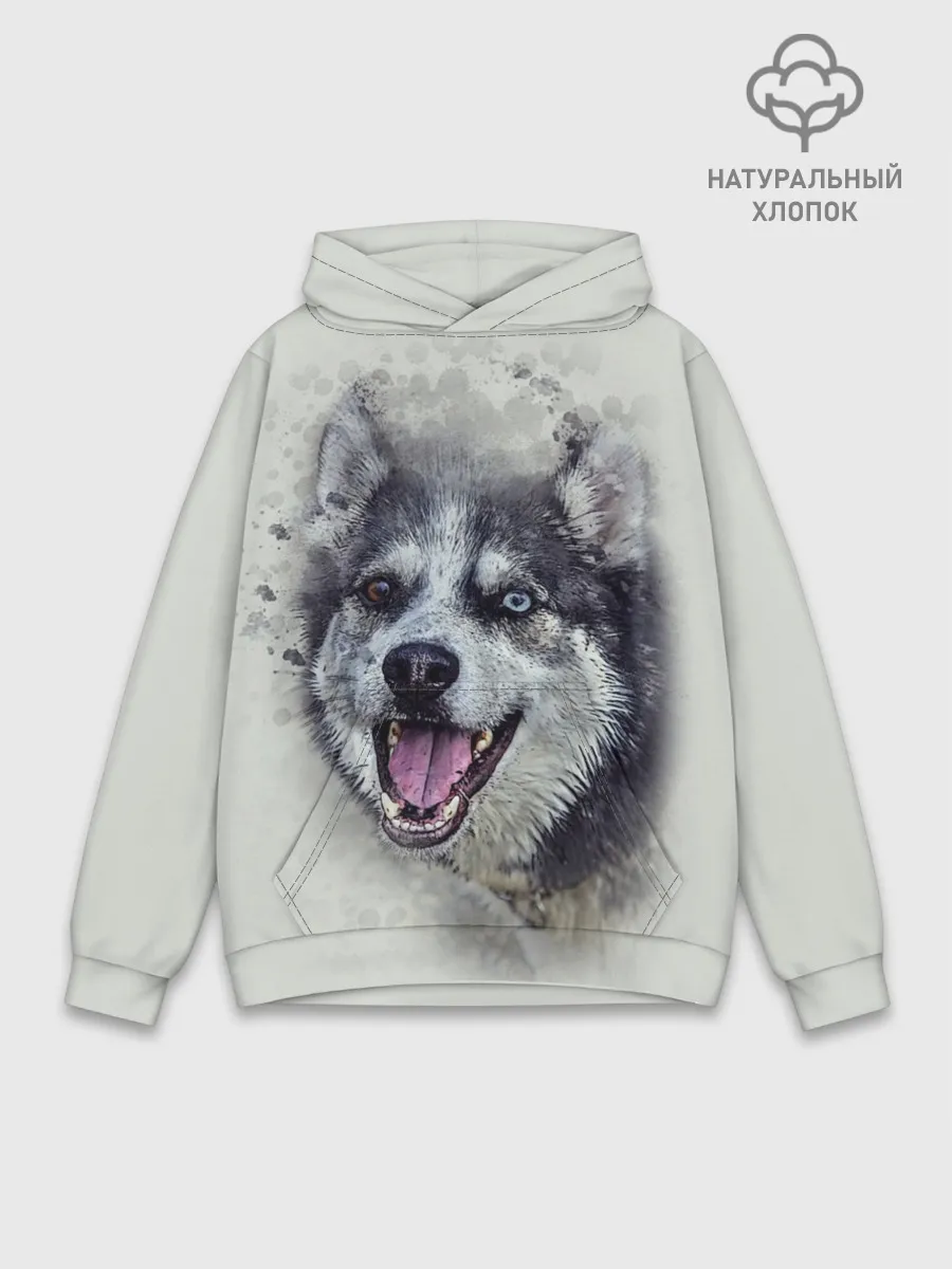 Худи мужской база хлопок / Хаска