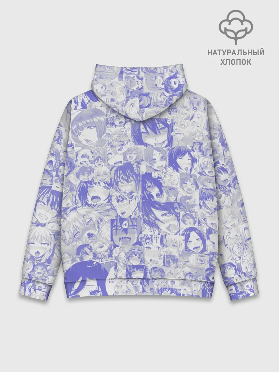 Худи мужской база хлопок / AHEGAO BLUE