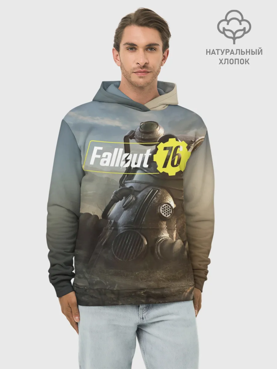Худи мужской база хлопок / Фаллаут 76