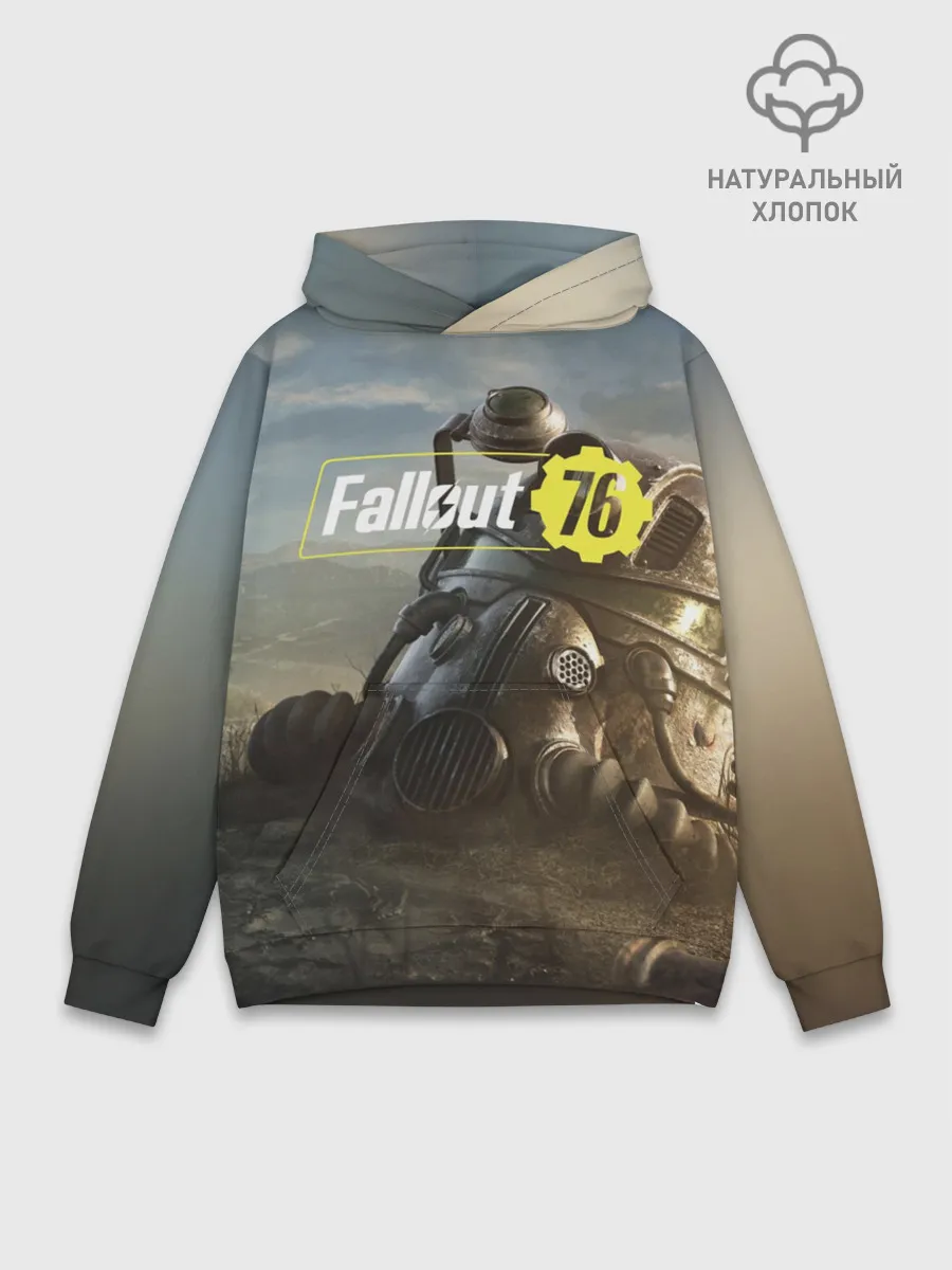 Худи мужской база хлопок / Фаллаут 76