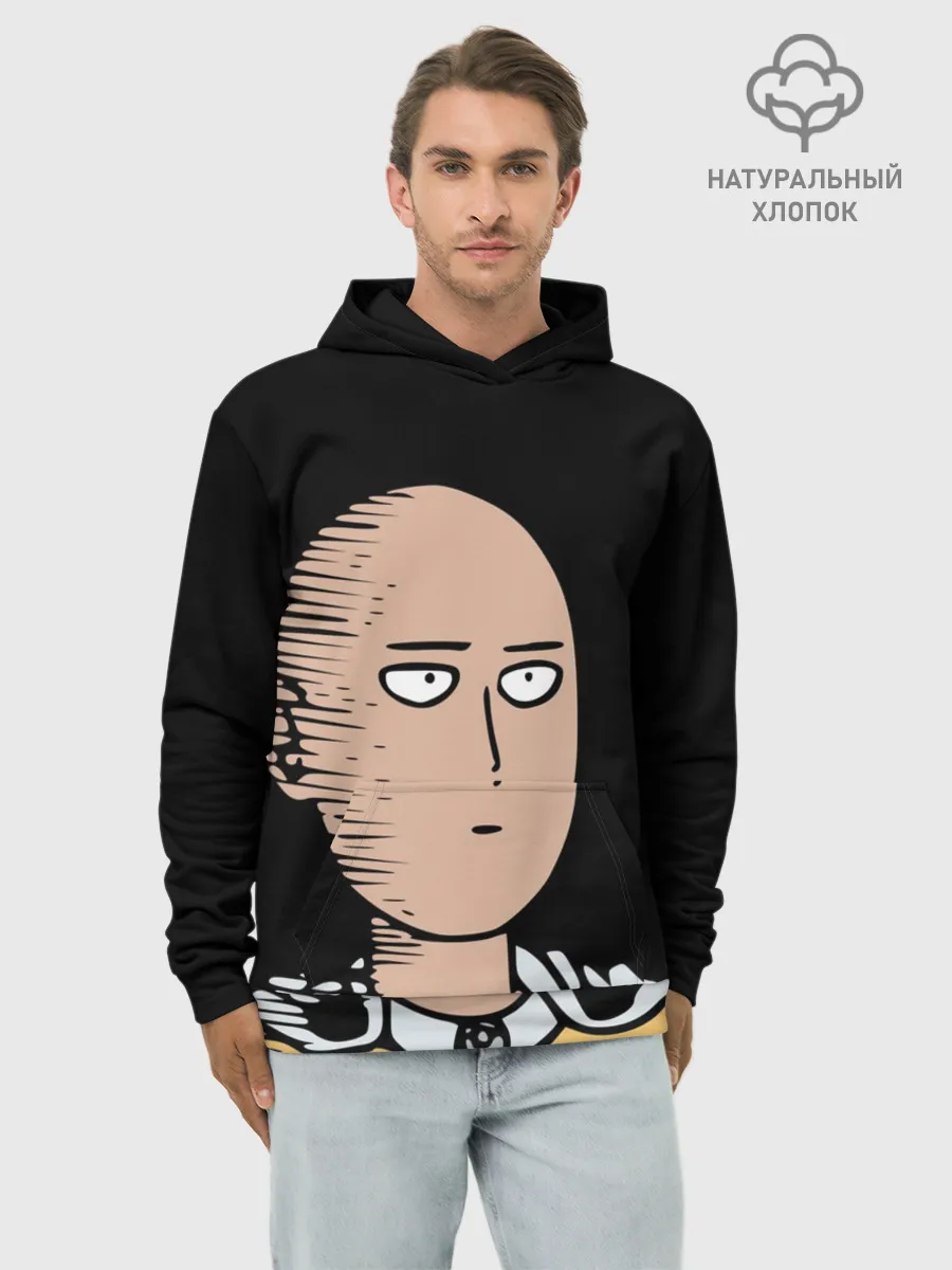 Худи мужской база хлопок / One-Punch Man Ванпачмен
