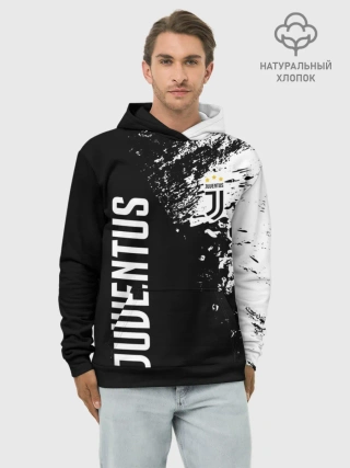Худи мужской база хлопок / JUVENTUS BIANCONERI